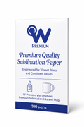 W-Premium A4 sublimation paper pack of 100 sheets